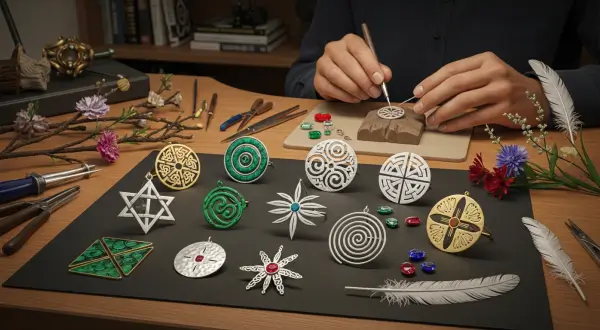 Linguagem secreta do design de joias, a imagem destaca a originalidade e o respeito pela pesquisa cultural, ilustrando o conceito de 'joia com sotaque' e a reinterpretação de designs clássicos com materiais inusitados na joalheria contemporânea, celebrando a diversidade e a personalização. 